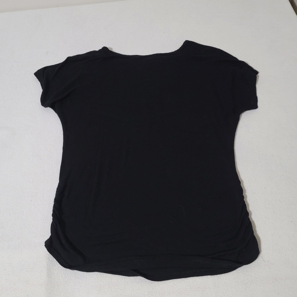 Vintage y2k sexy Say Anything lattice crisscross strap v neck top ruched black M - Picture 7 of 9